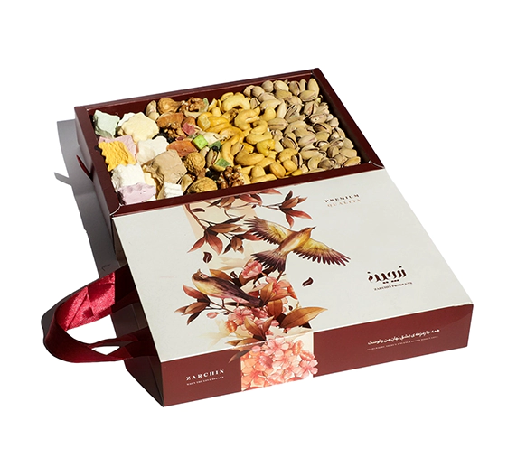 پک هدیه آجیل و بستنی خشک | پک گلستان لوکس