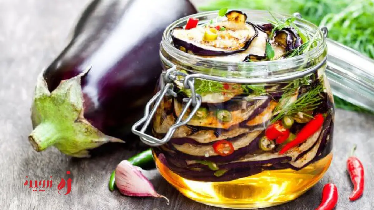 طرز تهیه ترشی بادمجان حلقه ای