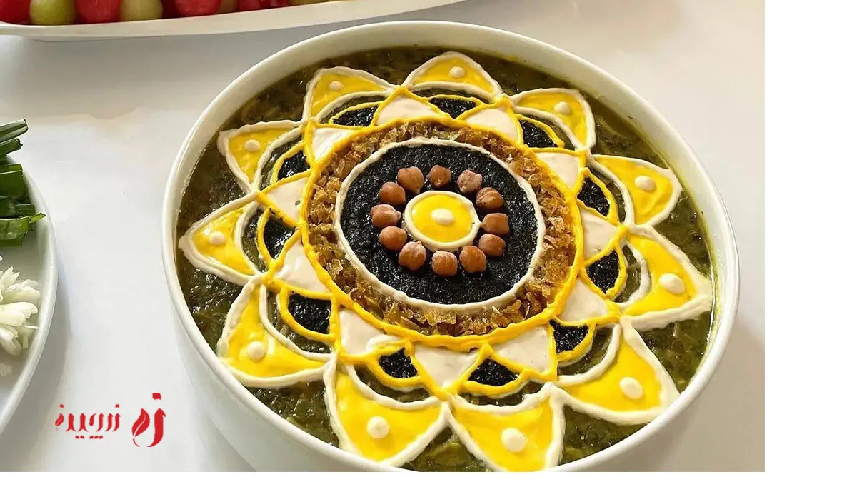 زعفران در تزیین آش