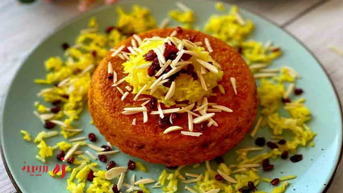 ته چین مرغ ساده روی گاز