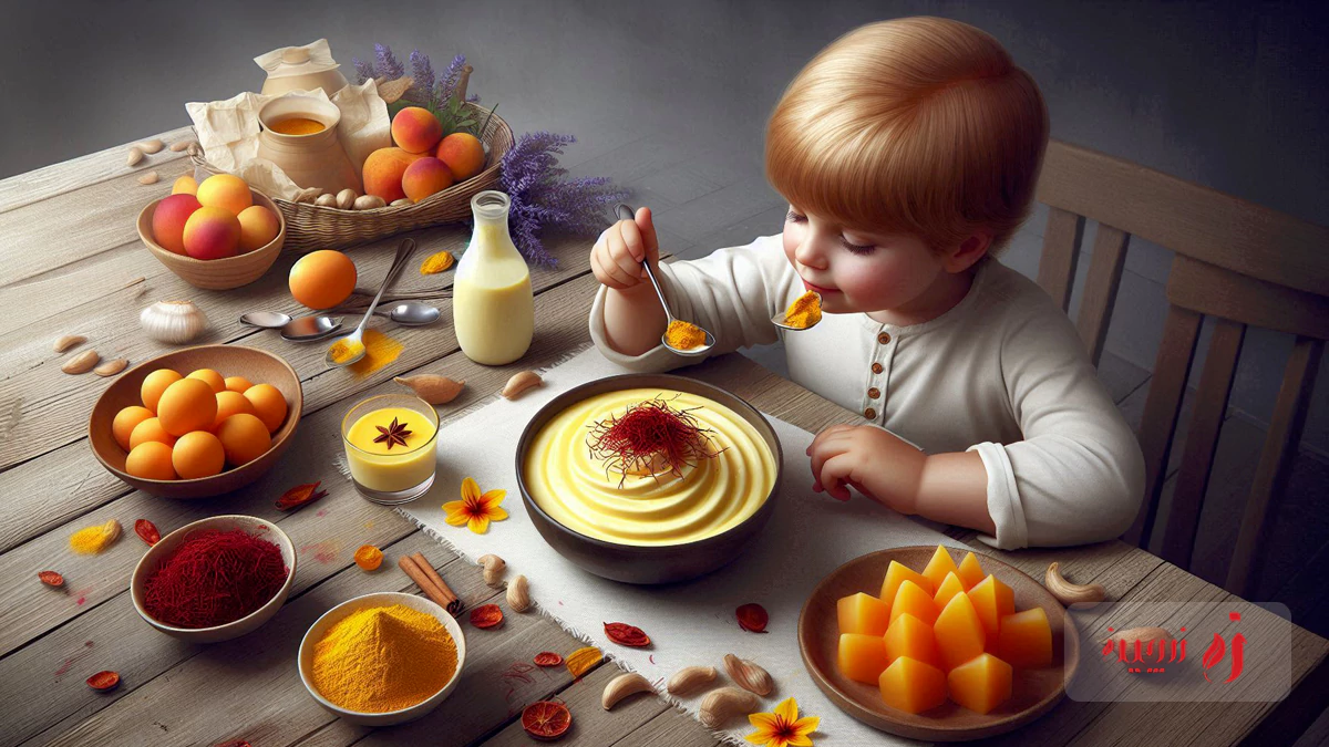 دسر زعفران برای کودکان