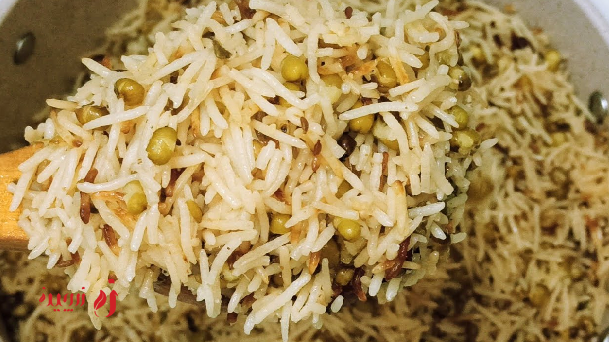 ماش پلو بدون گوشت