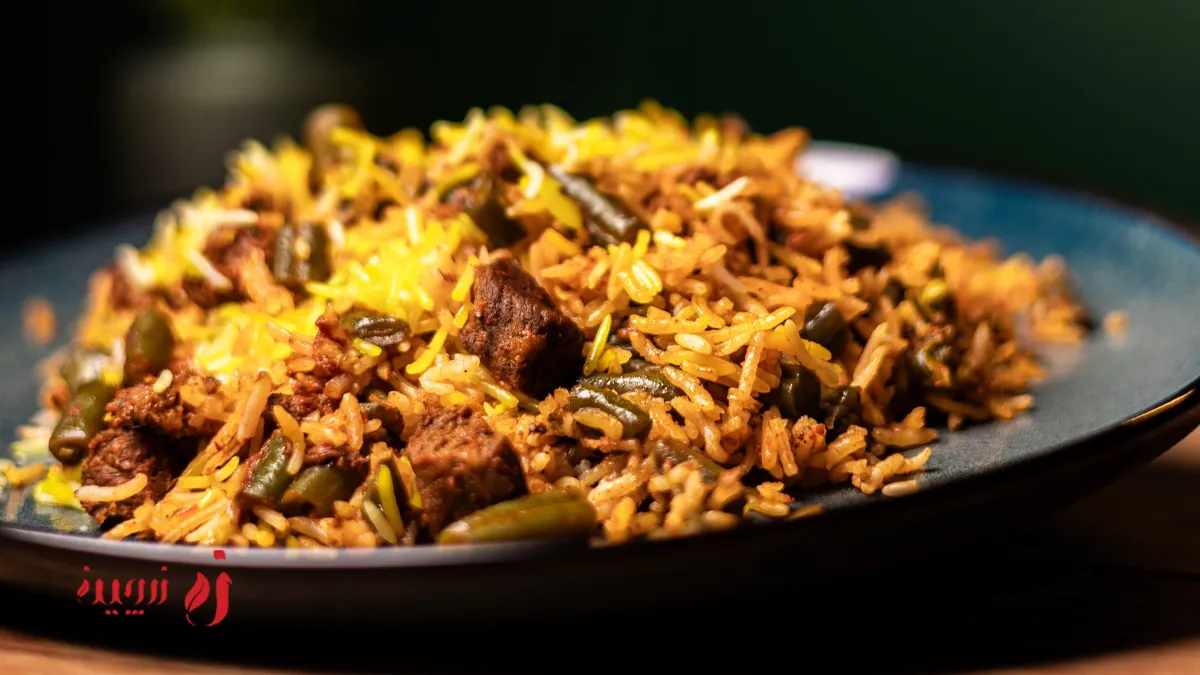 طرز تهیه لوبیا پلو با گوشت مجلسی