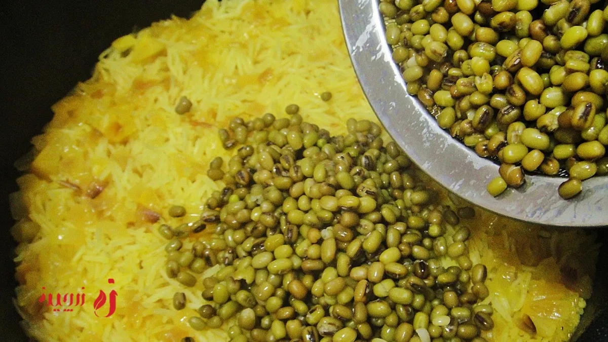 ماش پلو بدون گوشت