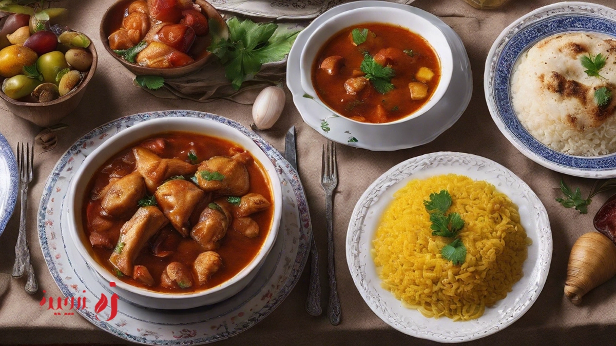 مرغ و آلو مازندرانی