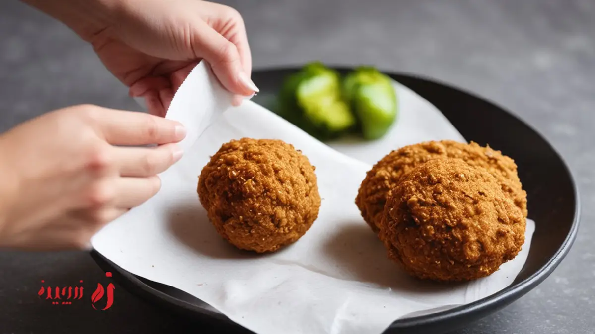 روغن اضافی فلافل را چگونه بگیریم؟